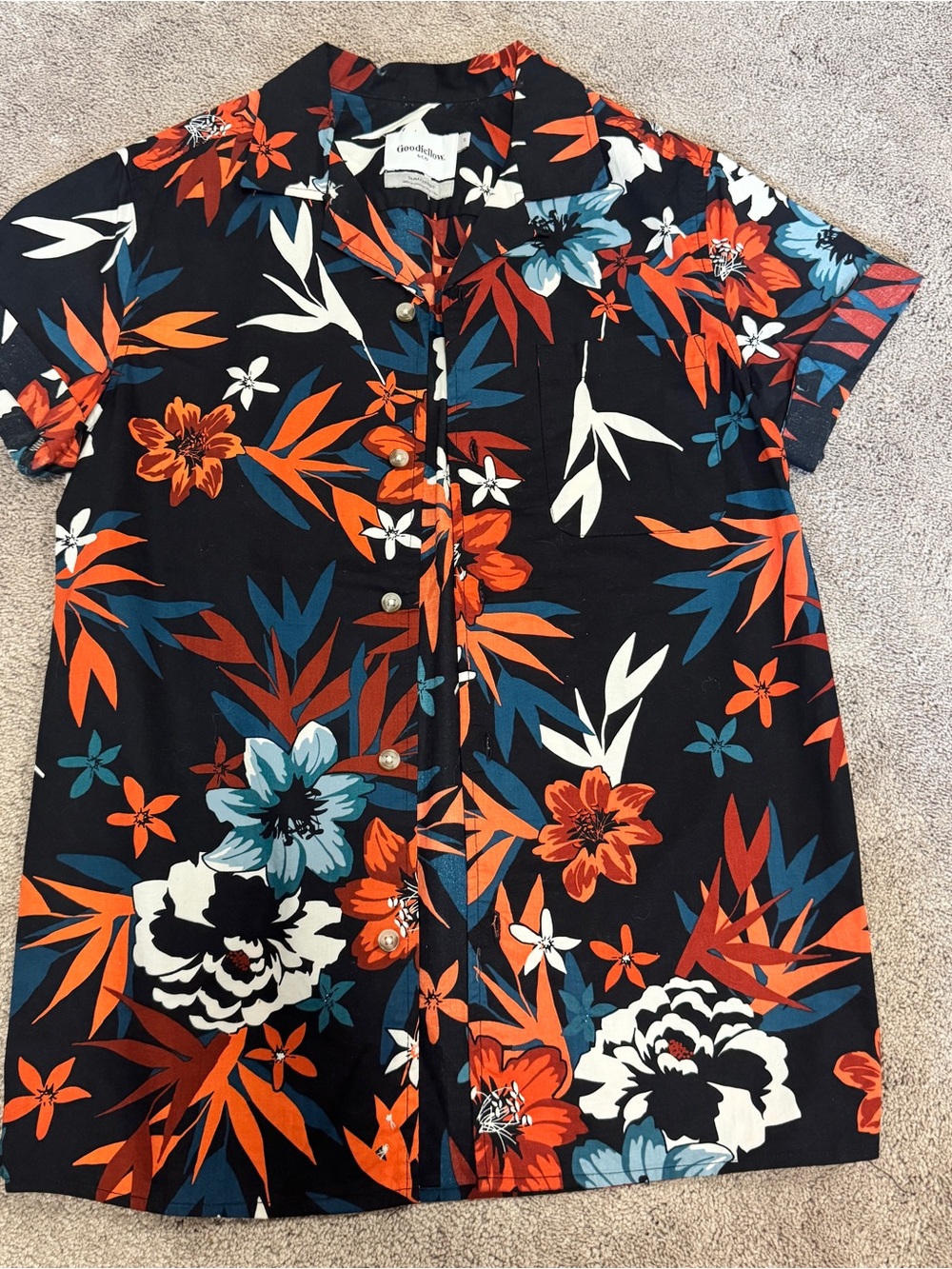 Goodfellow & Co Black tropical shirt